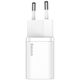 Baseus wall charger Super Si PD 20W 1x USB-C white + USB-C - Lightning cable 6953156230064
