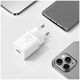 Baseus wall charger Super Si PD 20W 1x USB-C white + USB-C - Lightning cable 6953156230064