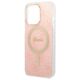 Original Case IPHONE 13 PRO MAX Guess Hardcase 4G Print MagSafe + Wireless Charger (GUBPP14SH4EACSB) pink 3666339103033