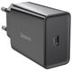 Baseus Speed Mini Quick Charger, USB-C, PD, 3A, 20W (black) 6953156201699