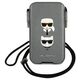 Bag Karl Lagerfeld 6,7" Hardcase Saffiano Ikonik Karl&Choupette Head (KLHCP12LOPHKCG) gray 3666339030780