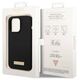 Original Case IPHONE 14 PRO Guess Hard Case Silicone Logo Plate MagSafe black 3666339070243