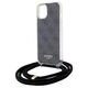 Original Case IPHONE 13 / 14 / 15 Guess Hardcase Crossbody Cord 4G Print (GUHCP15SHC4SEK) black 3666339147921