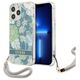 Case IPHONE 13 PRO Guess Hardcase Flower Strap (GUHCP13LHFLSN) green 3666339040499