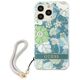 Case IPHONE 13 PRO Guess Hardcase Flower Strap (GUHCP13LHFLSN) green 3666339040499