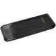 Kingston pendrive 128GB USB-C DT70 black 740617305371