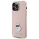 Original Case APPLE IPHONE 15 PRO Karl Lagerfeld Silicone Choupette Metal Pin (KLHCP15LSMHCNPP) pink 3666339166250