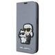 Original Case IPHONE 14 PRO MAX Karl Lagerfeld Bookcase Saffiano Karl & Choupette (KLBKP14XSANKCPG) silver 3666339122850