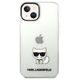 Original Case IPHONE 14 PLUS Karl Lagerfeld Hardcase Choupette Body transparent 3666339076528