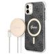 Original Case IPHONE 11 Guess Hardcase 4G Print MagSafe + Wireless Charger (GUBPP13XH4EACSW) black 3666339103361