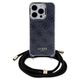 Original Case APPLE IPHONE 15 PRO Guess Hardcase Crossbody Cord 4G Print (GUHCP15LHC4SEK) black 3666339147945