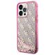 Original Case IPHONE 14 PRO MAX Guess Hardcase Liquid Glitter 4G Transculent (GUHCP14XLC4PSGP) pink 3666339116262