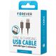 Forever cable USB - USB-C 1,0 m 1A black 5900495427915