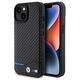 Original Case APPLE IPHONE 15 BMW Leather Carbon (BMHCP15S22NBCK) black 3666339143831