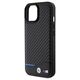Original Case APPLE IPHONE 15 BMW Leather Carbon (BMHCP15S22NBCK) black 3666339143831