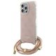 Original Case APPLE IPHONE 15 PRO MAX Guess Hardcase Crossbody Cord 4G Print (GUHCP15XHC4SEP) pink 3666339148379