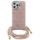 Original Case APPLE IPHONE 15 PRO MAX Guess Hardcase Crossbody Cord 4G Print (GUHCP15XHC4SEP) pink 3666339148379