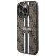 Original Case APPLE IPHONE 15 PRO Guess Hardcase 4G Printed Stripes MagSafe (GUHMP15LP4RPSW) brown 3666339203467