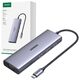 USB-C Hub Ugreen CM498, 3x USB 3.0, HDMI 4k 30Hz, VGA, RJ45, SD/TF, PD 100W (gray) 6941876216000
