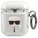 Original Case APPLE AIRPODS Karl Lagerfeld Cover Glitter Karl`s Head (KLA2UKHGS) silver 3666339030285