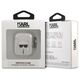 Original Case APPLE AIRPODS Karl Lagerfeld Cover Glitter Karl`s Head (KLA2UKHGS) silver 3666339030285