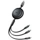 Baseus cable Bright Mirror 2 3w1 USB - micro USB + Lightning + USB-C 1,1m 3,5A black retractable 6932172609030
