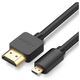 UGREEN HD127 Micro HDMI - HDMI Cable 4K 3D 1m (black) 6957303831487