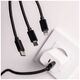 Maxlife 3in1 cable USB - Lightning + USB-C + microUSB 1,0 m 2,1A black nylon 5900495758200