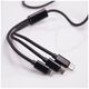 Maxlife 3in1 cable USB - Lightning + USB-C + microUSB 1,0 m 2,1A black nylon 5900495758200
