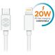 Forever cable USB-C - Lightning 1,0 m 20W white 5900495900203