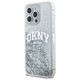 DKNY case for iPhone 15 Pro 6,1&quot; DKHCP15LLBNAET white HC liquid glitters w arch logo 3666339270919