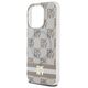 DKNY case for iPhone 15 Pro 6,1&quot; DKHMP15LHCPTSE beige HC Magsafe pc tpu checkered pattern w printed stripes 3666339269517