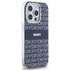 DKNY case for iPhone 15 Pro 6,1&quot; DKHMP15LHRHSEB niebieska HC Magsafe pc tpu repeat texture pattern w stripe 3666339267834