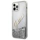 Original Case IPHONE 12 PRO MAX Guess Hardcase Glitter Vintage Script (GUHCP12LGLVSSI) silver 3700740495353
