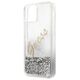 Original Case IPHONE 12 PRO MAX Guess Hardcase Glitter Vintage Script (GUHCP12LGLVSSI) silver 3700740495353